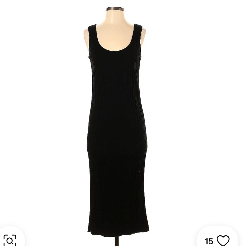 Club Monaco Chic Black Sleeveless Midi Dress sz M